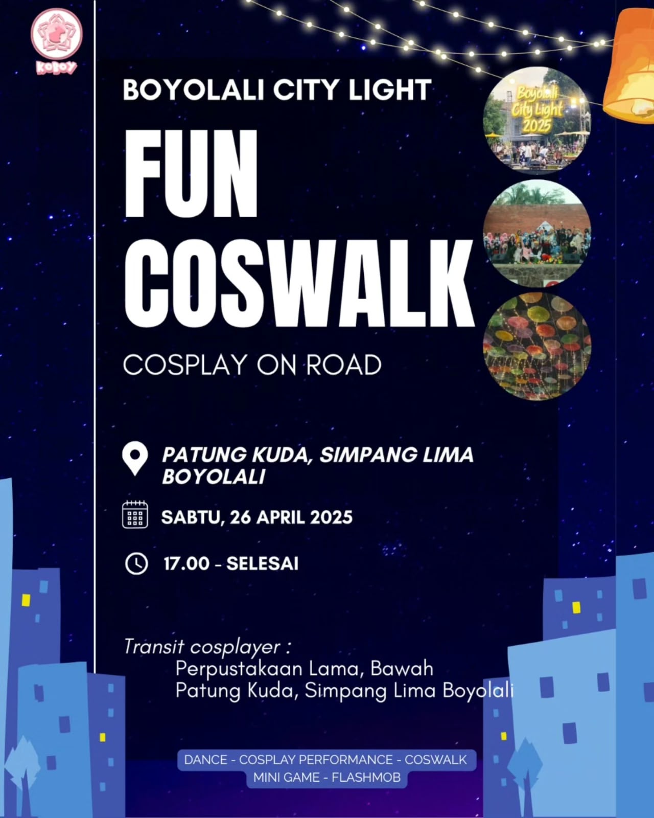 Poster Boyolali City Light — Fun Coswalk