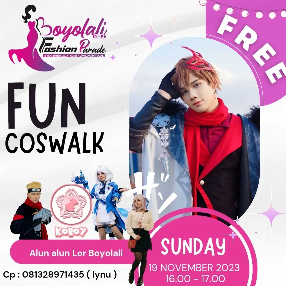Poster Boyolali Fashion Parade — Fun Coswalk