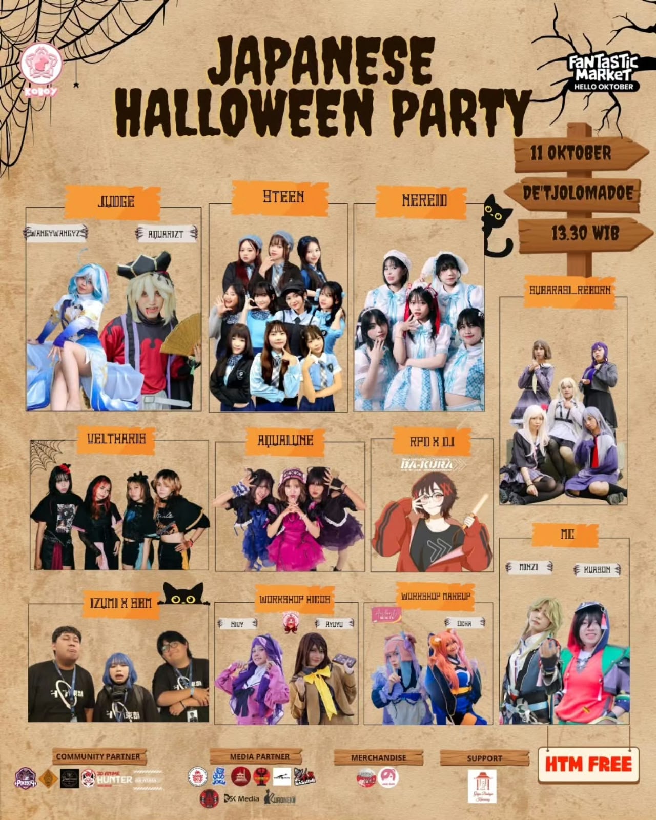 Poster Funtastic Market — Japanese Halloween Party